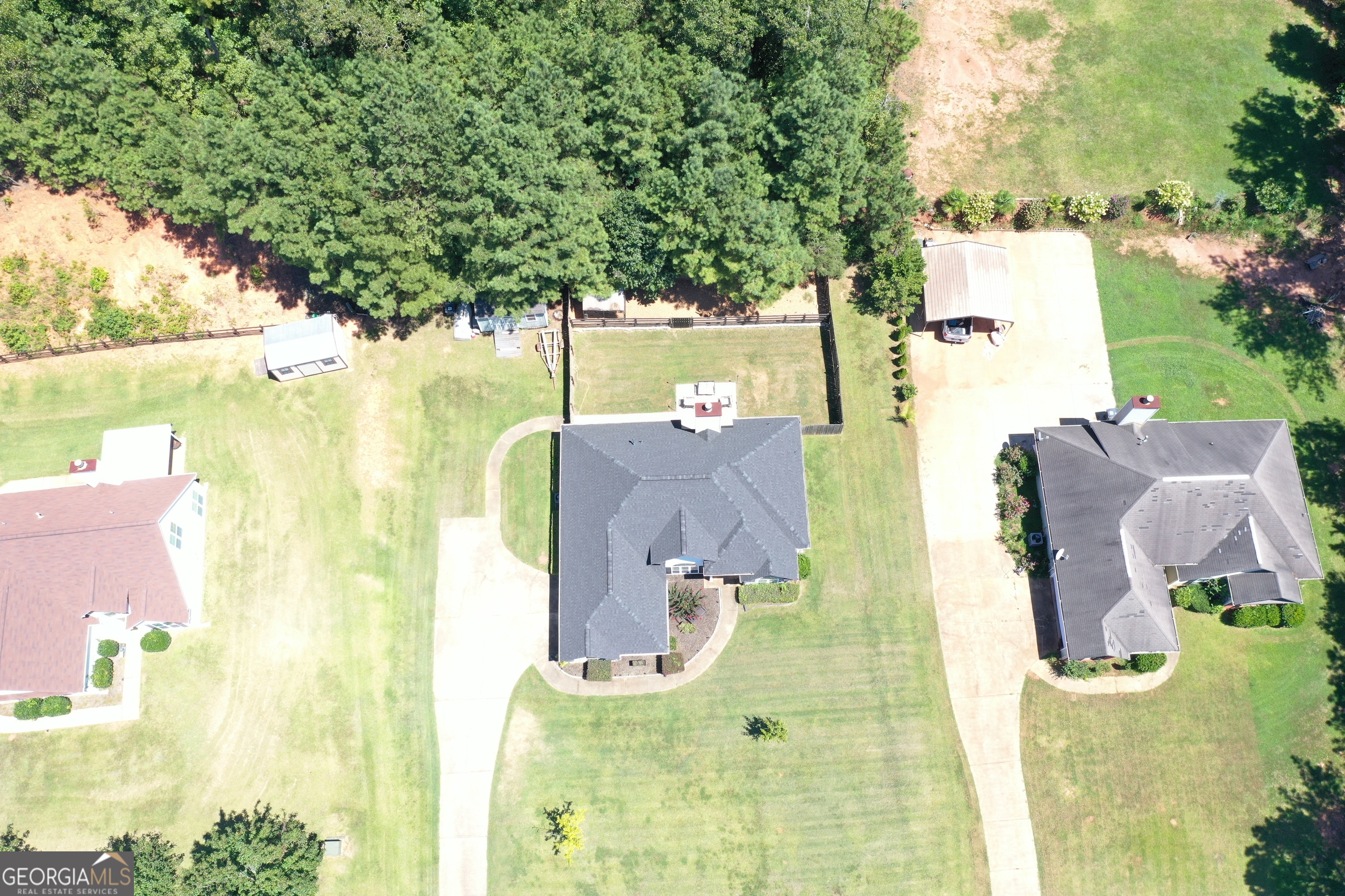 229 John Lovelace Road LaGrange, GA 30241 - Photo 55 of 59 aerial view of a house with a yard and a large tree
