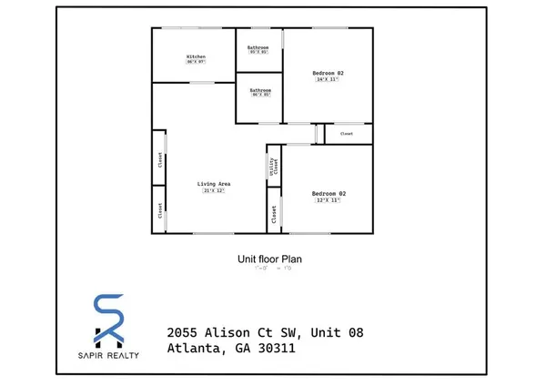 $1,100 | 2055 Alison Court Southwest, Unit 8, Atlanta, GA 30311