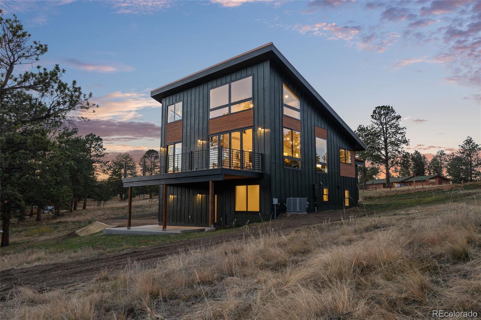 542 Conifer Drive Bailey, CO 80421 - Photo 5 of 47 a front view of a house with a yard