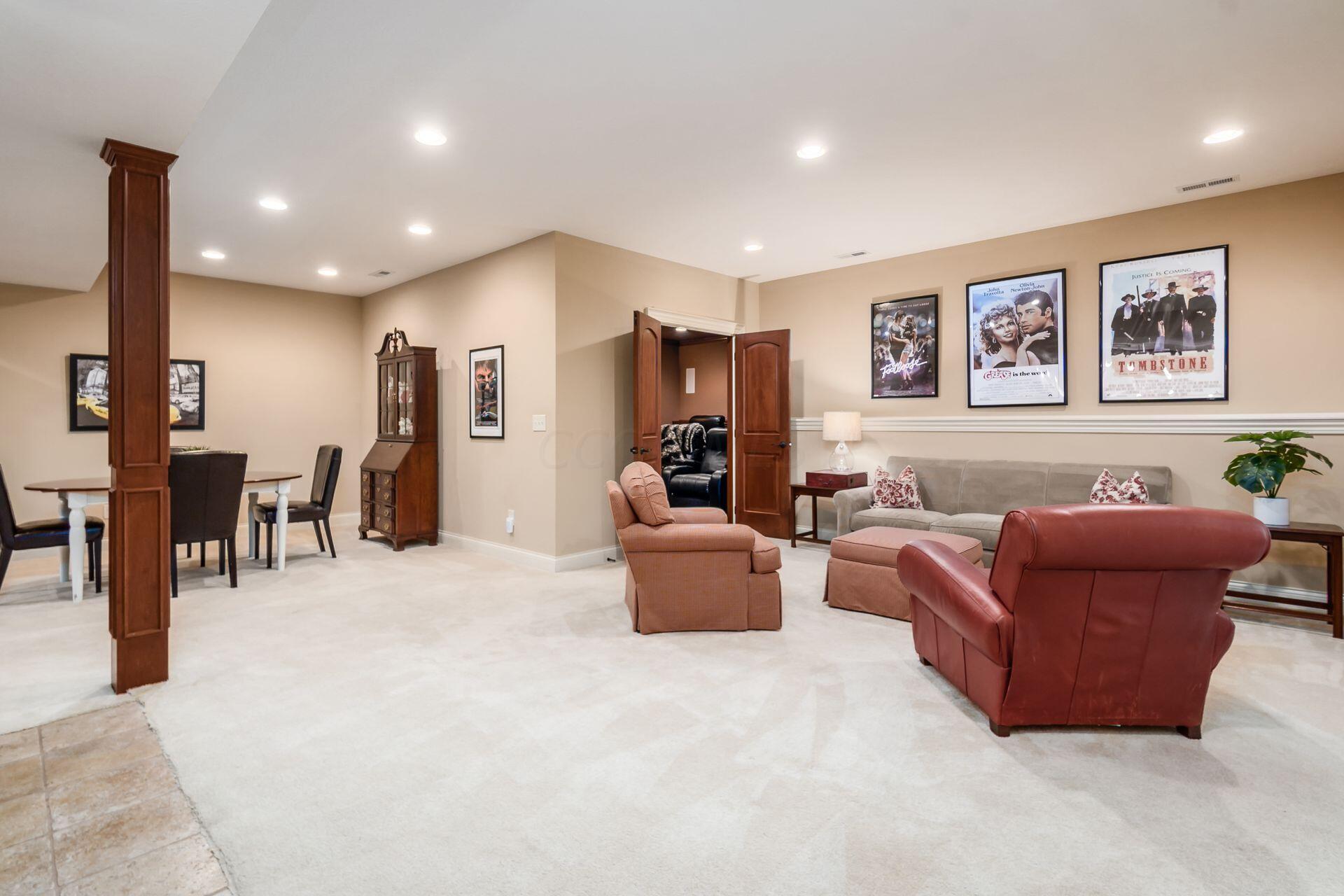 5475 Slater Ridge Westerville, OH 43082 - Photo 43 of 51 Casual gathering area at the entrance of the theater room.