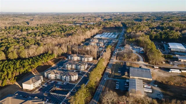 a view of a yard of a house