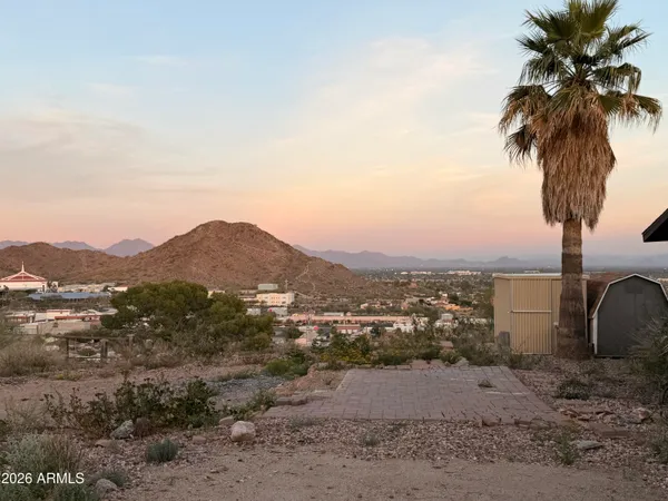 a view of a lake with a mountain
