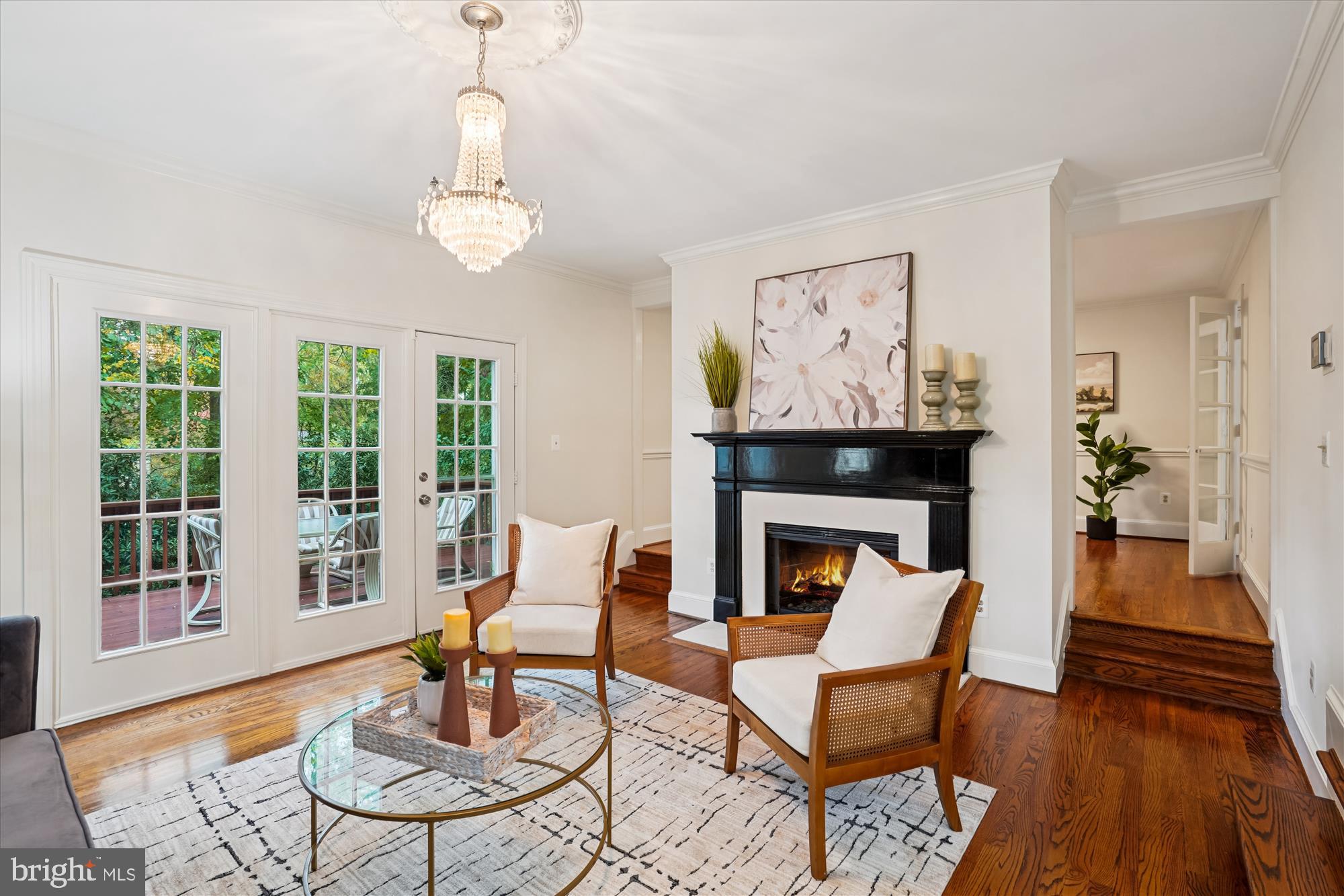 7252 Evans Mill Road McLean, VA 22101 - Photo 10 of 89 Living Room with wood burning fireplace