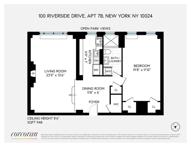 $1,495,000 | 100 Riverside Drive, Unit 7B | Upper West Side
