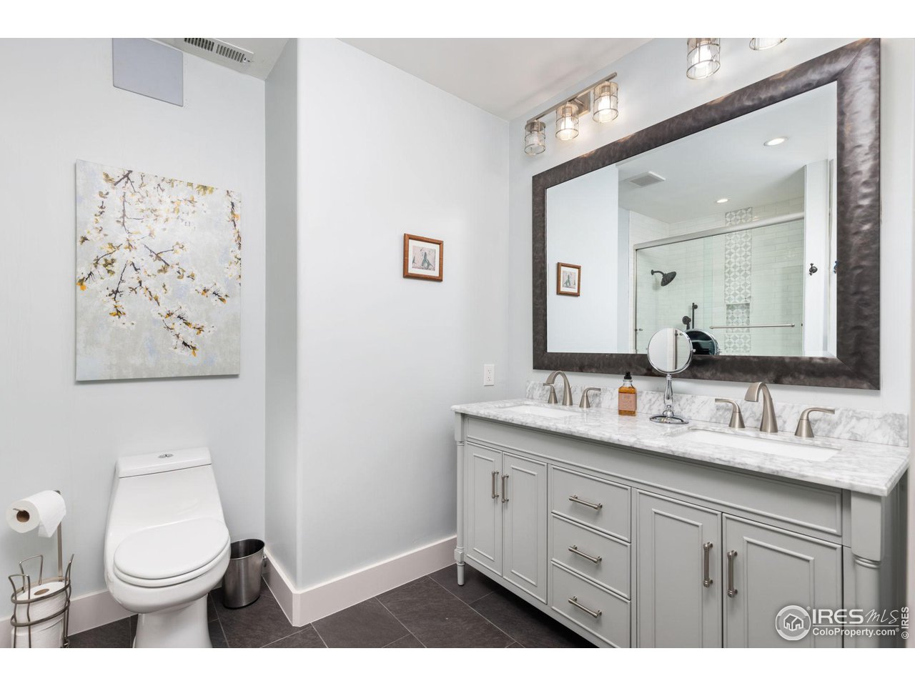 6586 Abaco Lane Berthoud, CO 80513 - Photo 20 of 40 a bathroom with a toilet sink and mirror