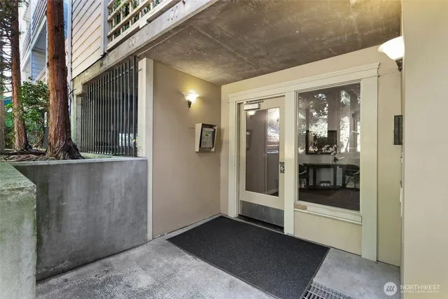 a view of outdoor space deck and kitchen