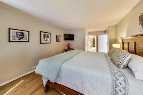 a view of a city with tall buildings