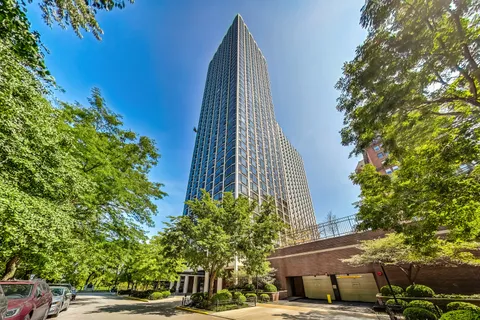 a view of a tall building