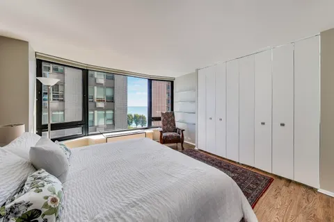 a view of a glass building from a window