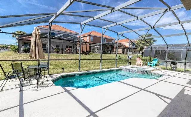 a outdoor view with a sitting space