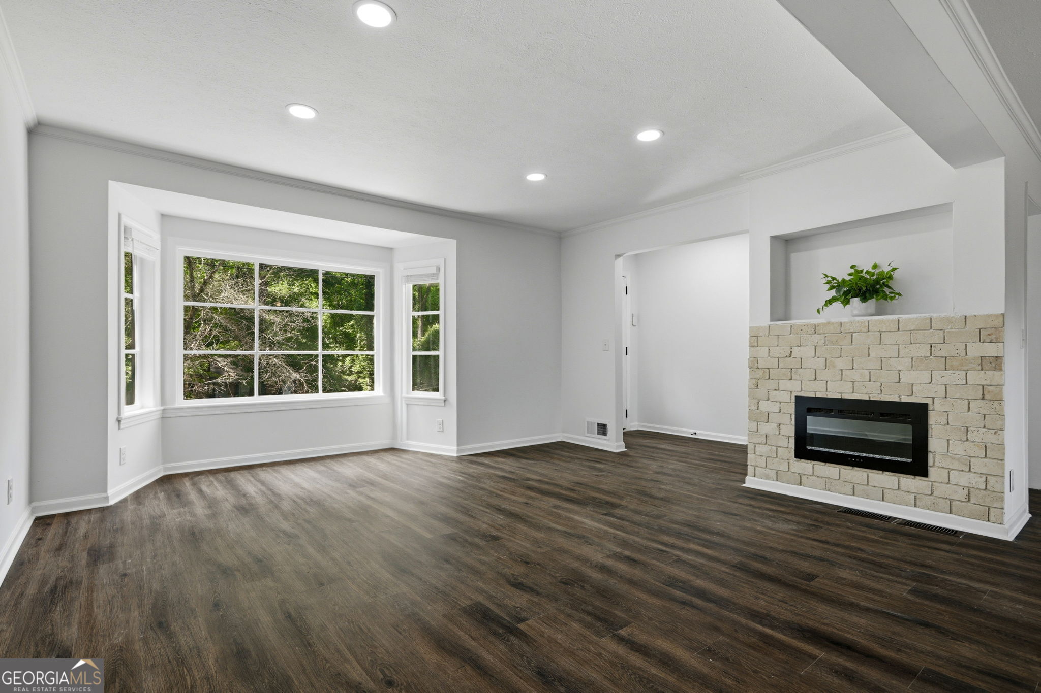 4443 Ritch Haven Road Columbus, GA 31909 - Photo 6 of 42 Dining room w/bay window, recessed lighting and electric fireplace
