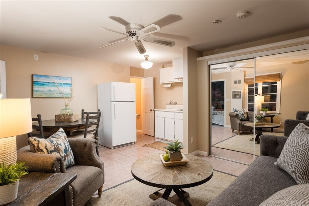 107 High Drive Laguna Beach, CA 92651 - Photo 35 of 35 a living room with furniture kitchen view and a refrigerator