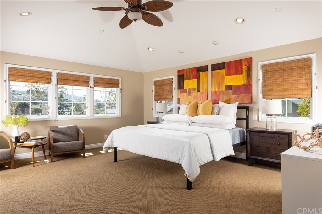107 High Drive Laguna Beach, CA 92651 - Photo 7 of 35 a bedroom with furniture and a large window