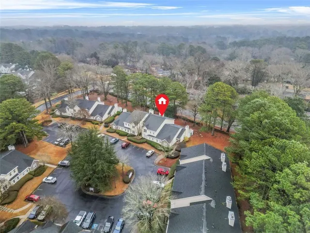 an aerial view of multiple house