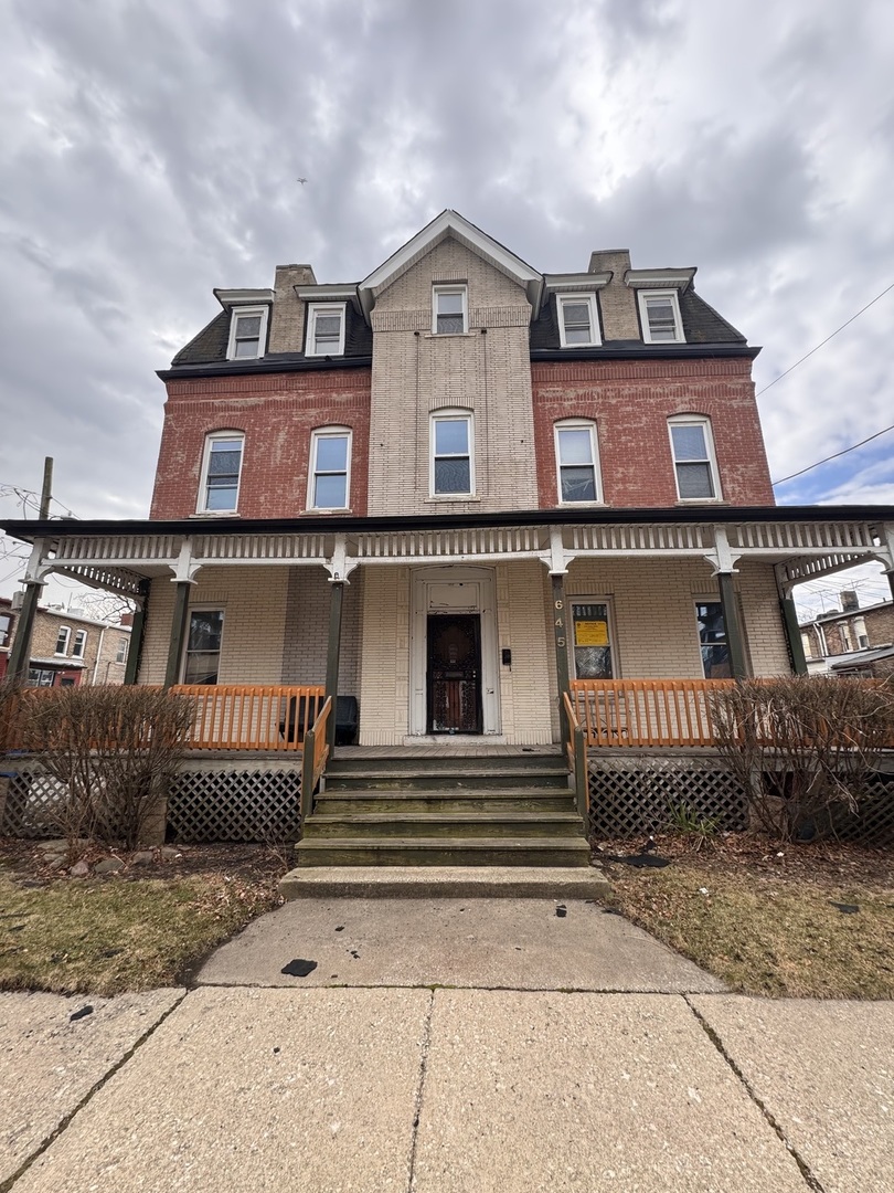 a front view of a house