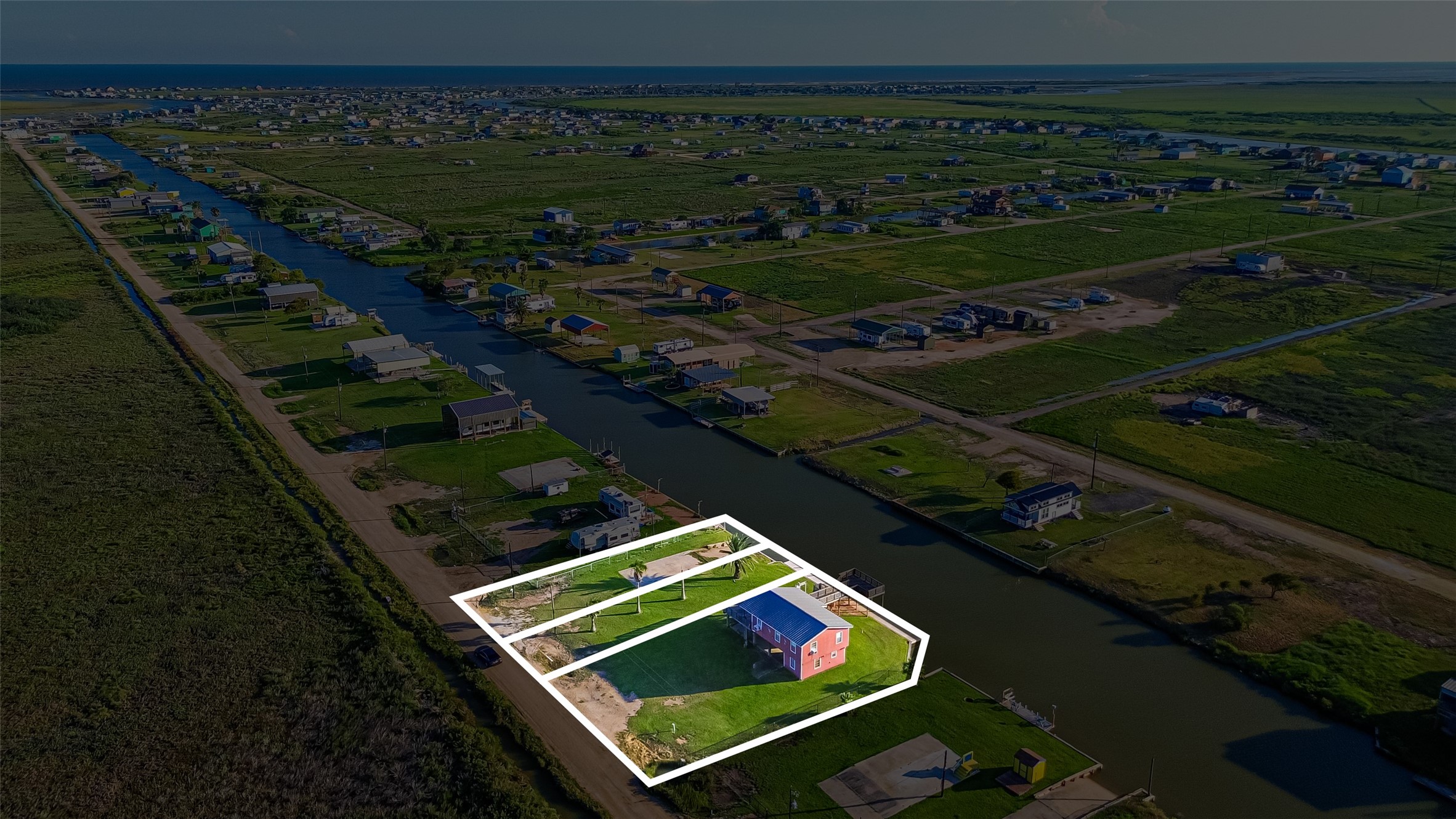 1870 Hall Road Sargent, TX 77414 - Photo 49 of 50 an aerial view of a residential houses with outdoor space