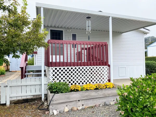 a house view with a garden space
