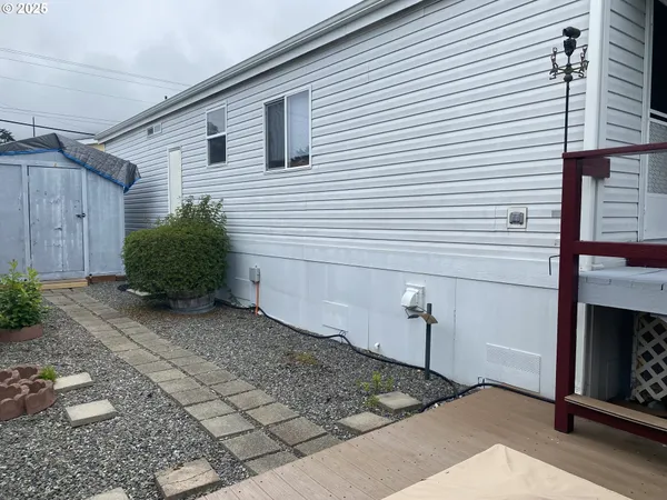 a backyard of a house