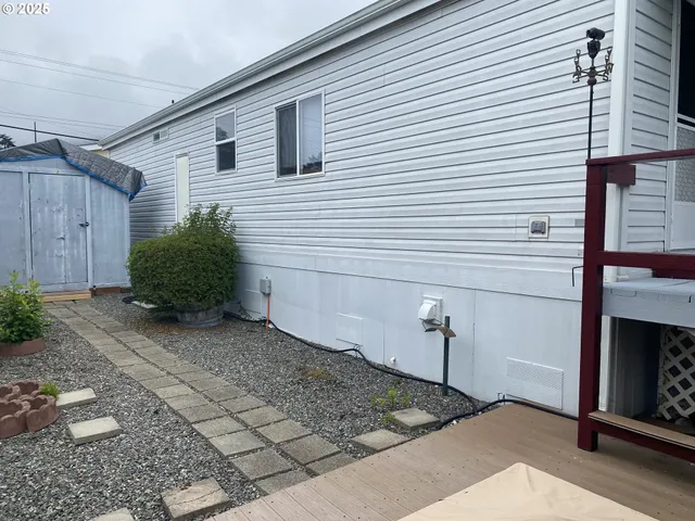 a backyard of a house