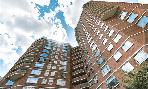 a front view of a building