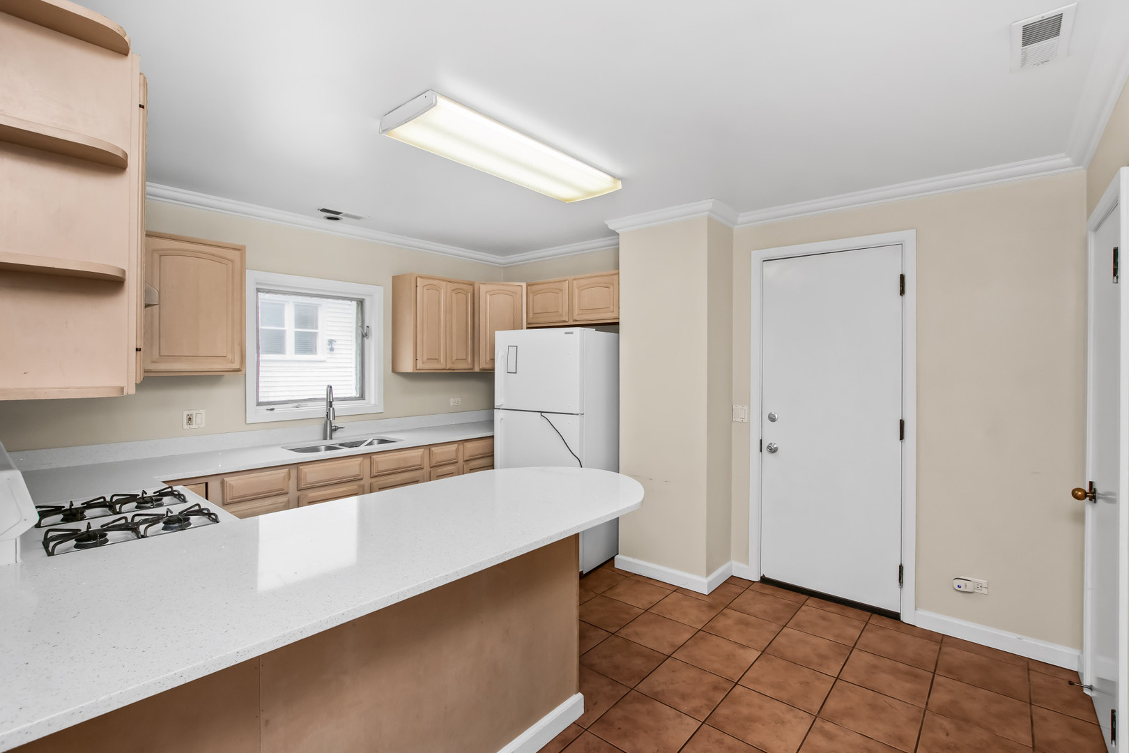 2238 West 21st Place Chicago, IL 60608 - Photo 6 of 37 a large kitchen with a sink and refrigerator