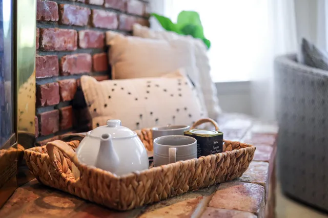 a view of backyard with green space