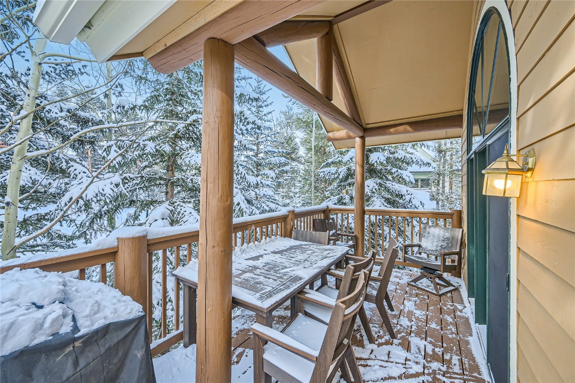 400 Kings Crown Road, Unit 400 Breckenridge, CO 80424 - Photo 29 of 40 a view of a balcony with chair