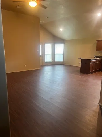 a view of a livingroom with a couch