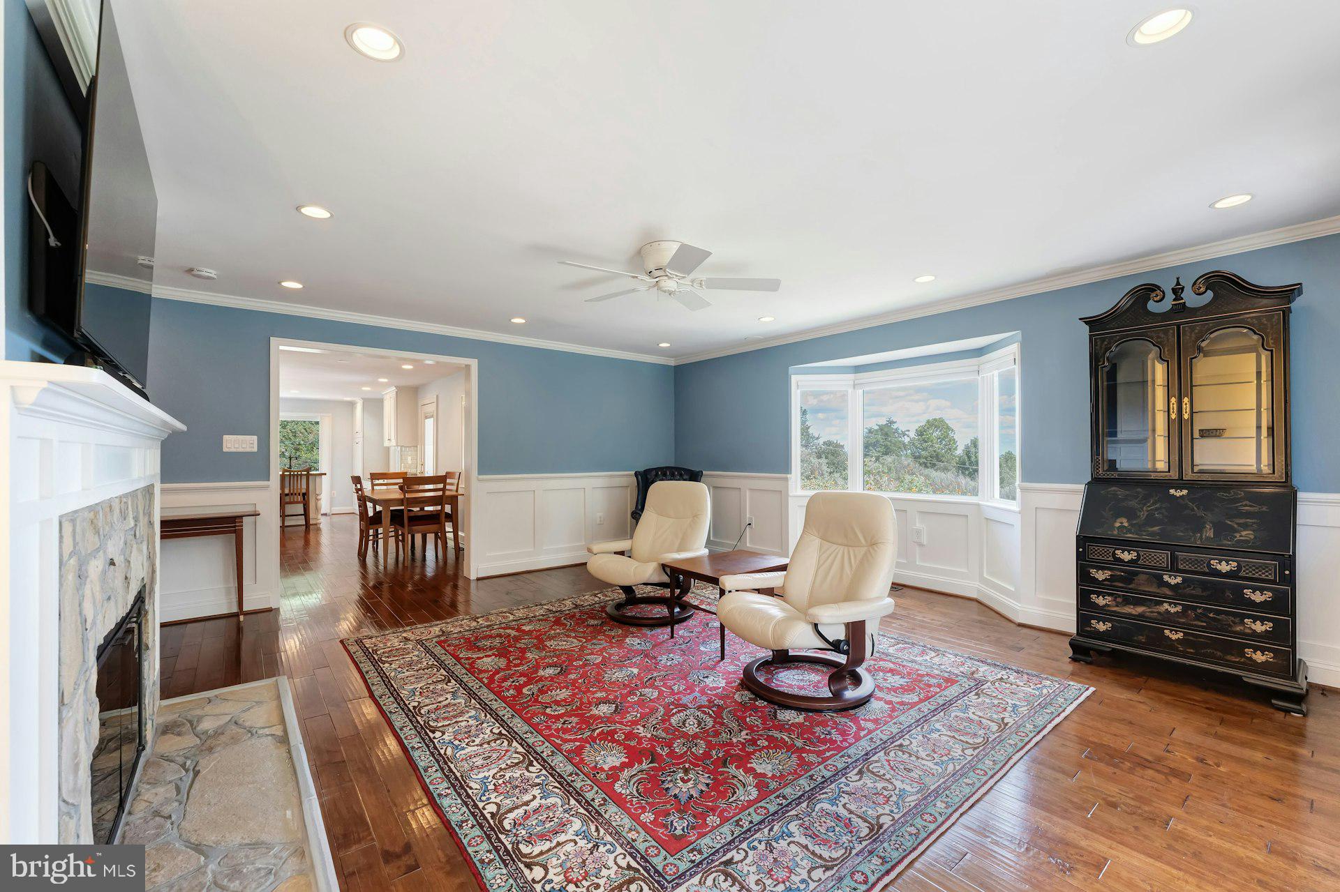 16555 Old Waterford Road Paeonian Springs, VA 20129 - Photo 30 of 92 a living room with furniture and a fireplace