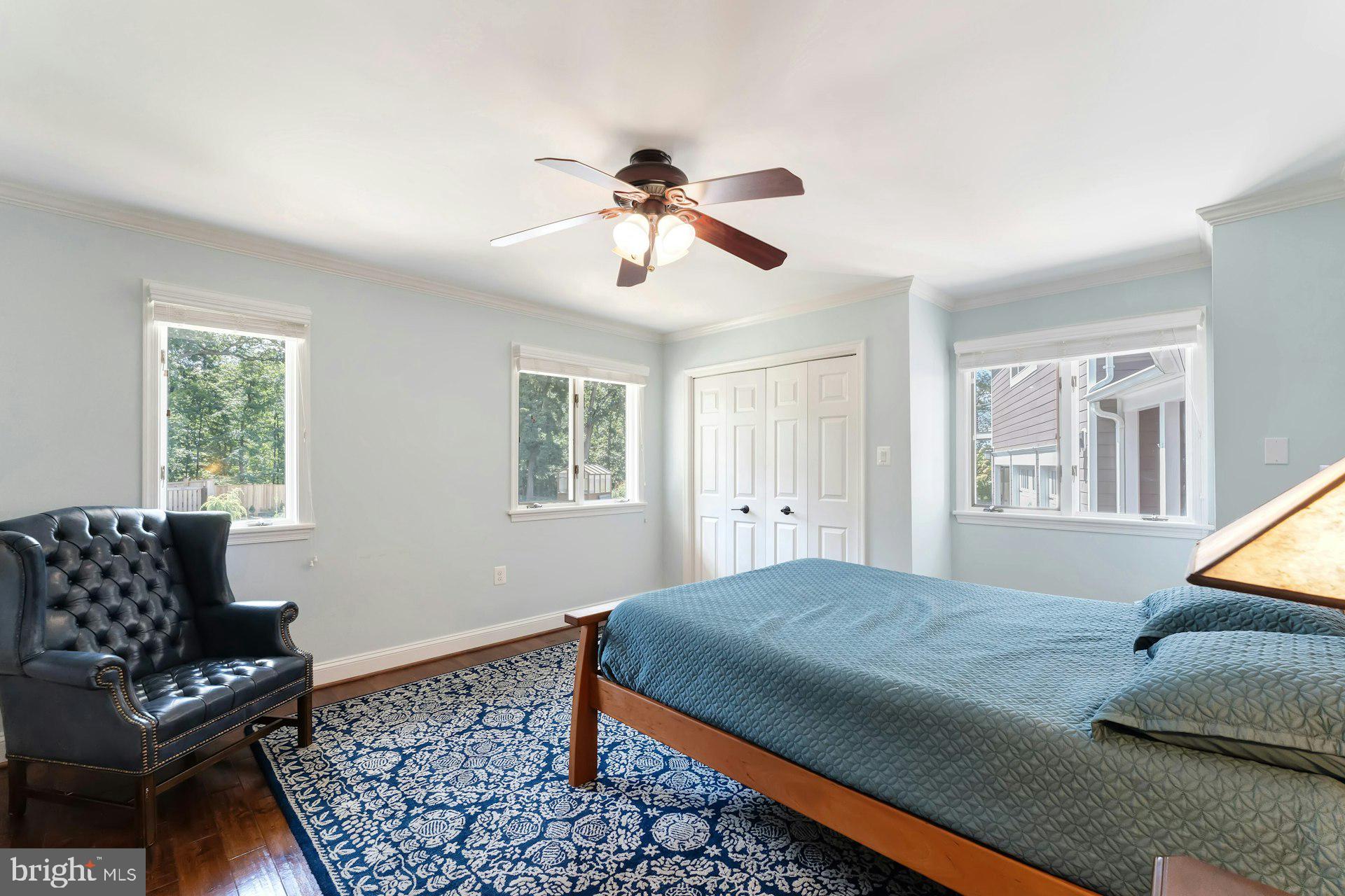 16555 Old Waterford Road Paeonian Springs, VA 20129 - Photo 33 of 92 a bedroom with a bed and wooden floor