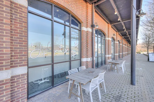 a front view of a building