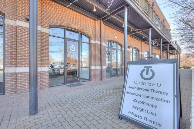 a view of a building from a balcony