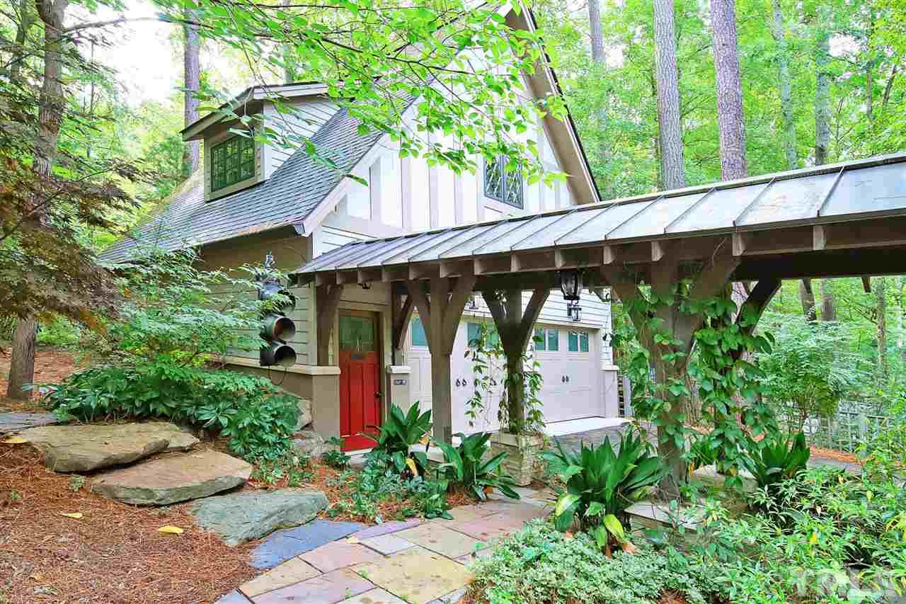 3411 Dover Road Durham, NC 27707 - Photo 27 of 29 Close up of the garage with its antique door.