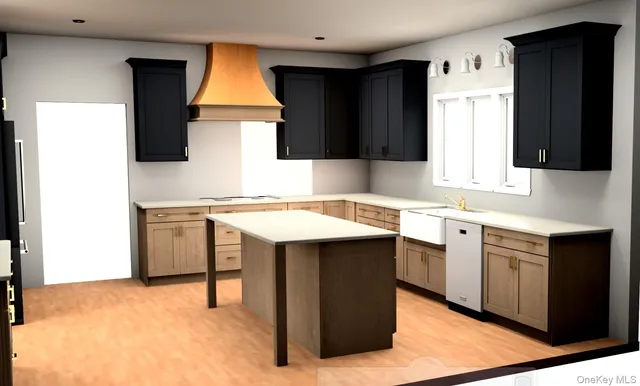 a kitchen with stainless steel appliances granite countertop a refrigerator and a stove