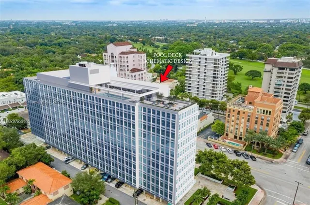 a view of a city with tall buildings