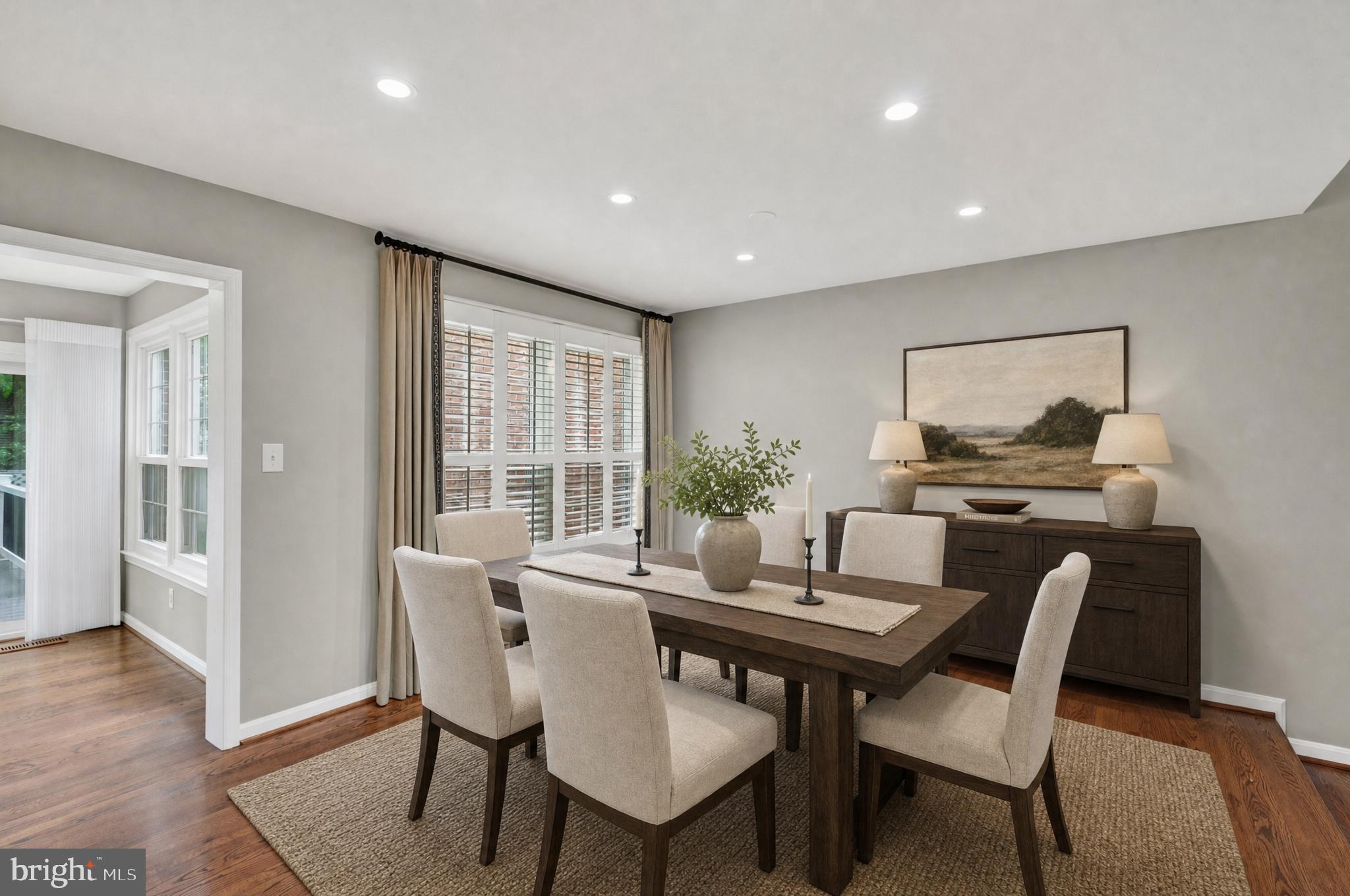 6 Nearfield Road Lutherville-Timonium, MD 21093 - Photo 18 of 71 a view of a dining room with furniture window and wooden floor