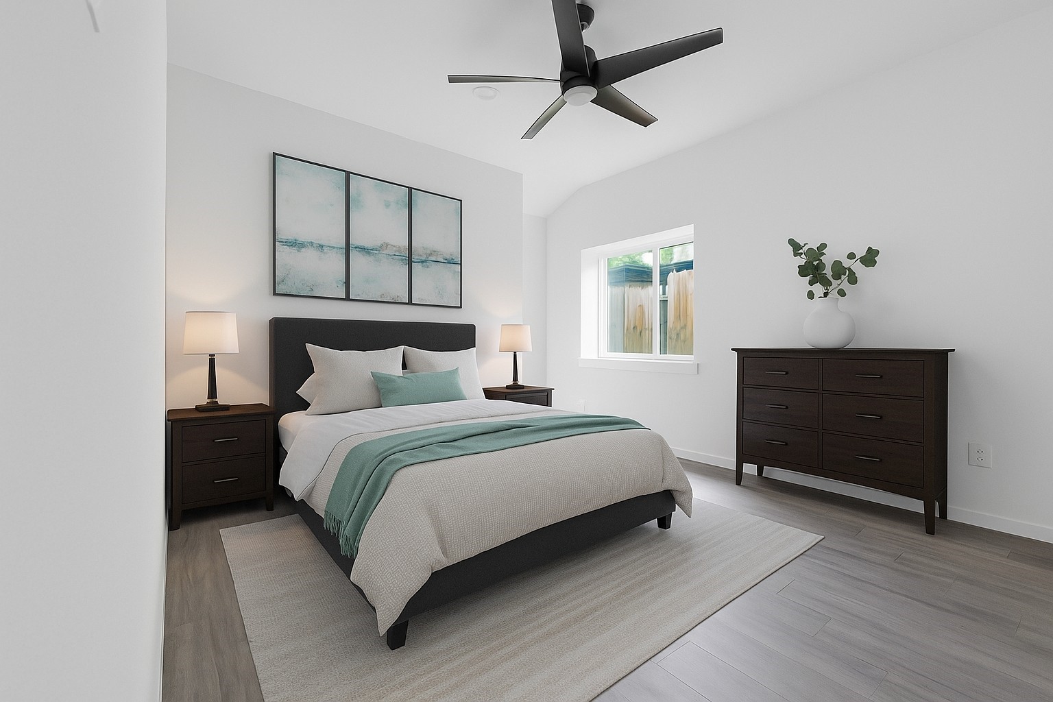 4918 Culmore Drive Houston, TX 77021 - Photo 8 of 13 This inviting secondary bedroom blends modern elegance with comfort, features enough space for a cozy bed, stylish decor, and ample natural light, perfect for relaxation. Virtually Staged