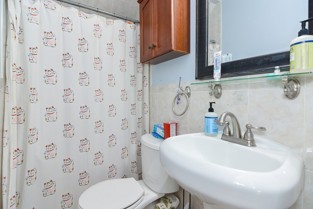 52 Tower Street Boston, MA 02130 - Photo 25 of 29 a bathroom with a sink a toilet and a mirror