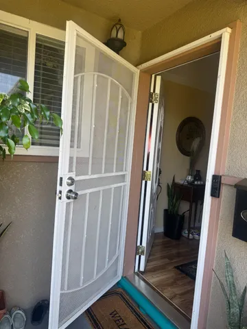 a view of front door