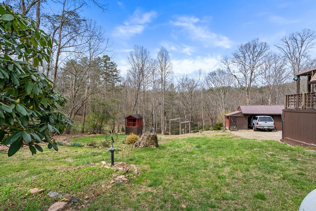 1721 Settlement Road Young Harris, GA 30582 - Photo 48 of 54 a view of a backyard with sitting area