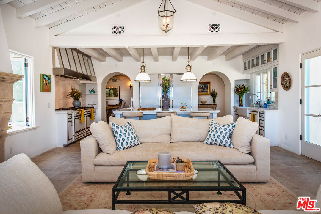 848 Picacho Lane Montecito, CA 93108 - Photo 6 of 22 a living room with furniture and a fireplace