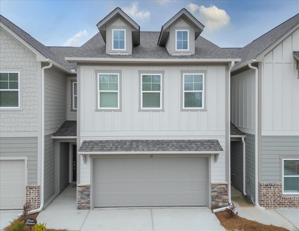 a front view of a house