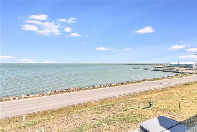 a view of an ocean and beach