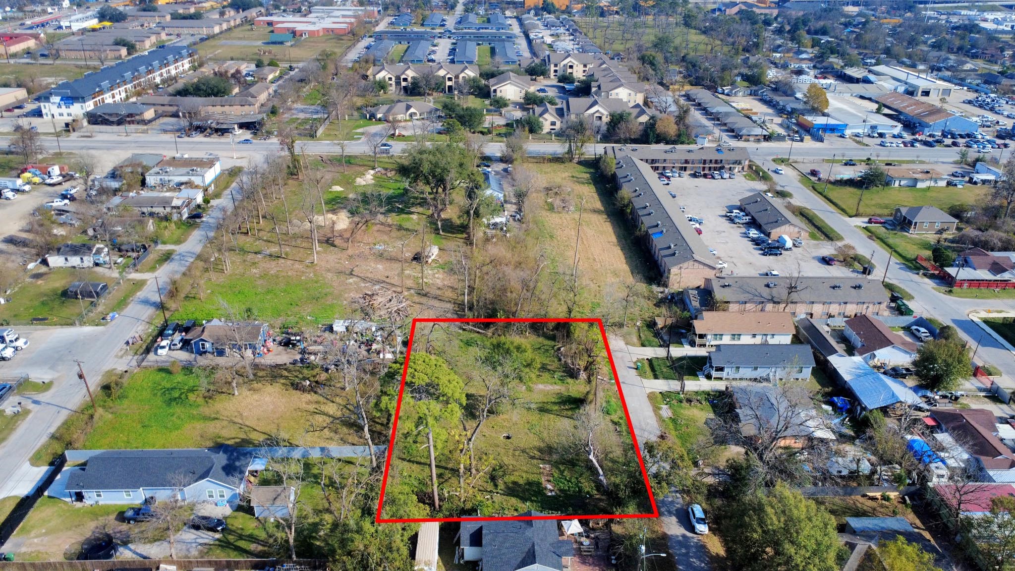 2609 Eva Street Houston, TX 77093 - Photo 22 of 22 an aerial view of residential houses with outdoor space
