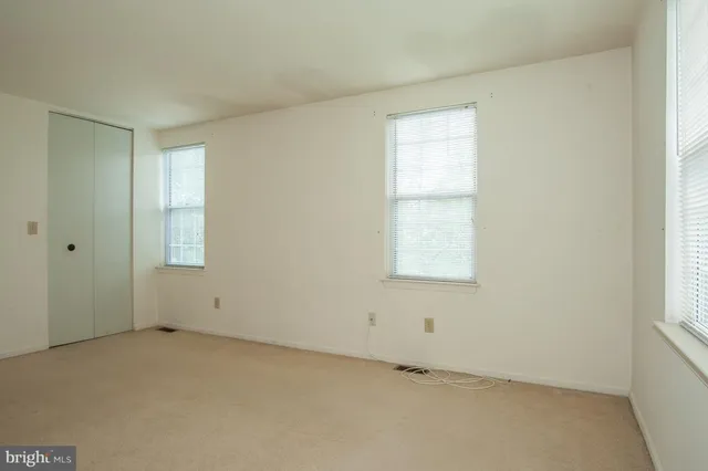 an empty room with a window