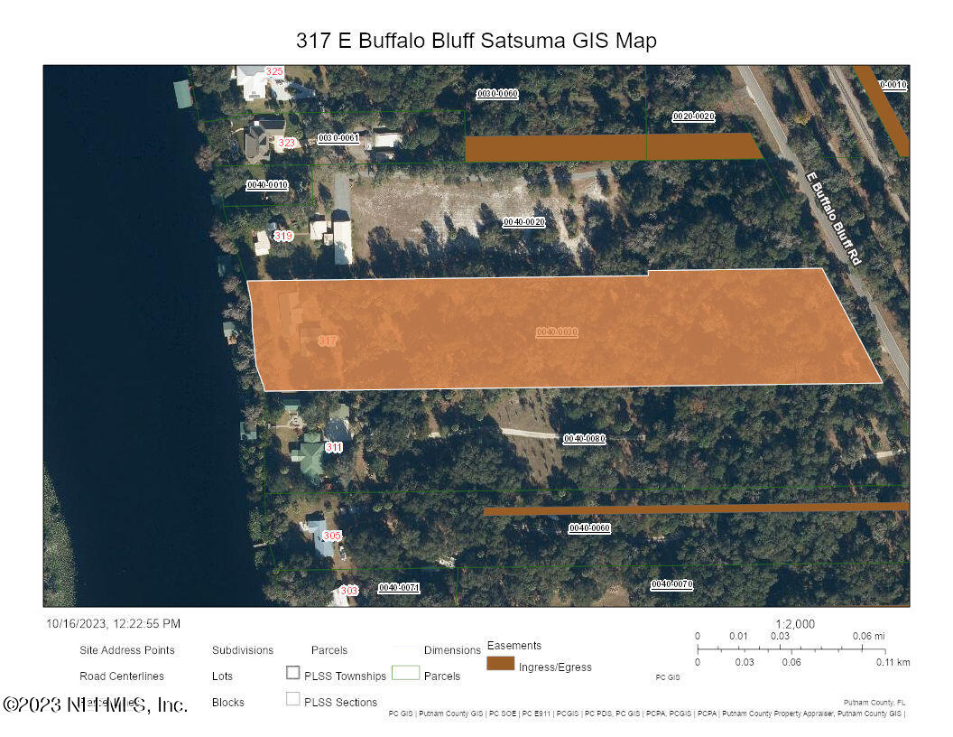 317 East Buffalo Bluff Road Satsuma, FL 32189 - Photo 22 of 49 County GIS Map