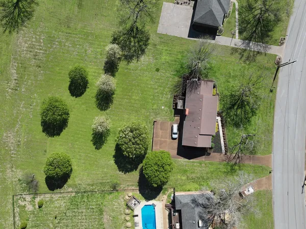an aerial view of multiple house