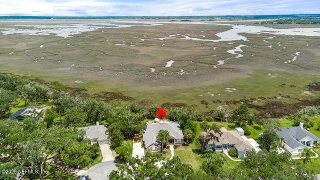 a aerial view of beach and ocean