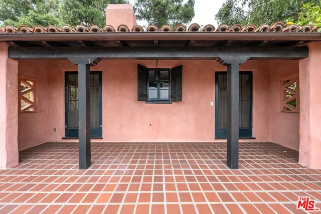 a view of a door of the house