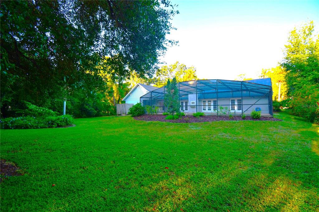 611 Old Eustis Road Mount Dora, FL 32757 - Photo 44 of 45 a view of a house with a big yard potted plants and large tree
